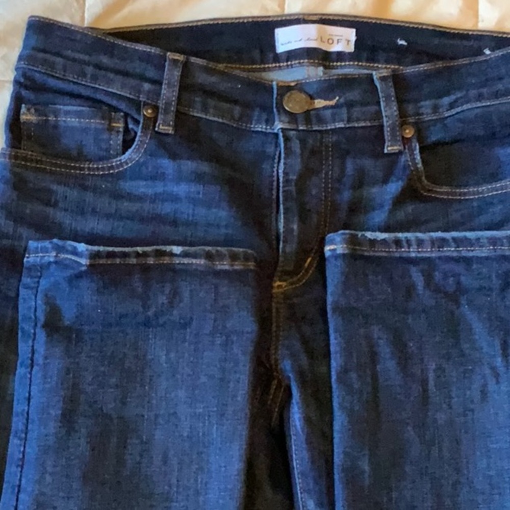 Loft ankle jean size 2 dark wash denim